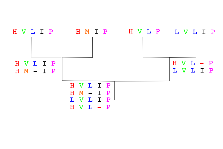 Progressive alignment example